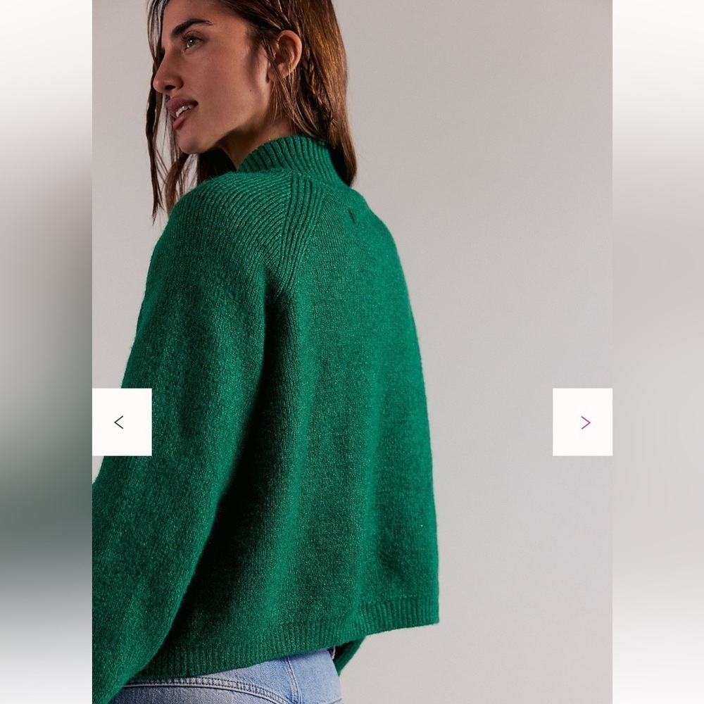 Free People We The Free On It Zip-Up Cardigan Large Lush Meadow NWT - Picture 3 of 7